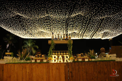 Bar and Ceiling — Sangeet decor — Radisson Blu